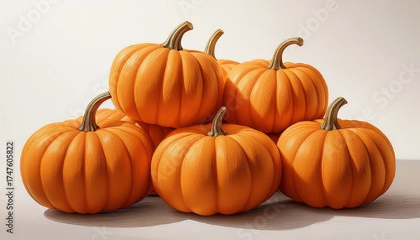 Fototapeta pumpkin fruit on a white background