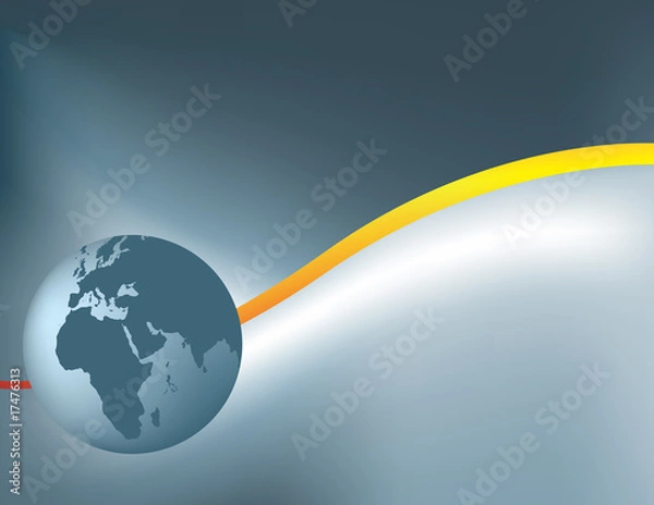 Obraz globe silver background