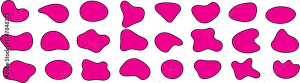 Fototapeta Seamless pink lipstick background vector set with heart speech bubble icon