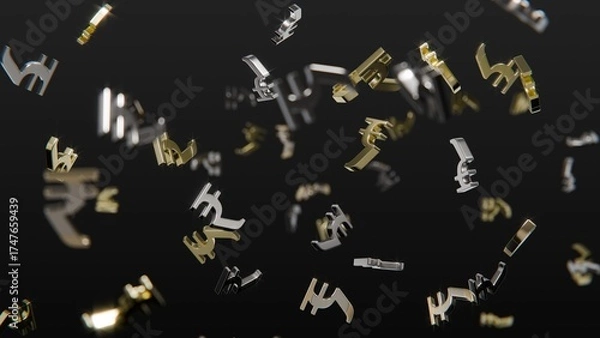 Obraz 浮遊するルピー記号