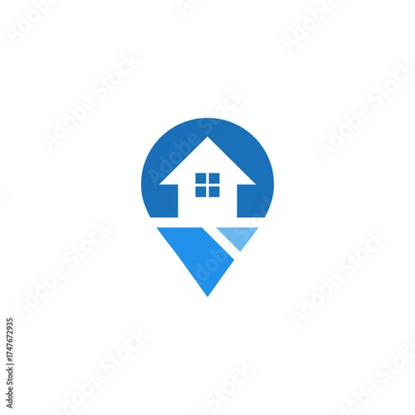 Obraz Home map icon vector