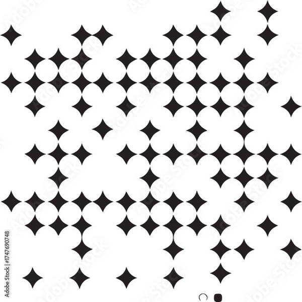 Fototapeta Black and white seamless geometric pattern vector illustration for textile and wallpaper design
