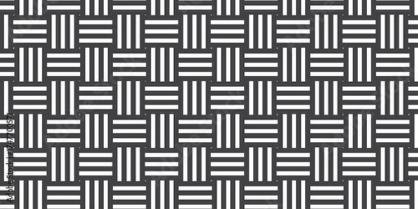 Fototapeta Seamless pattern with squares line diamond wall mat. Vintage textile decor geometric illustration element.