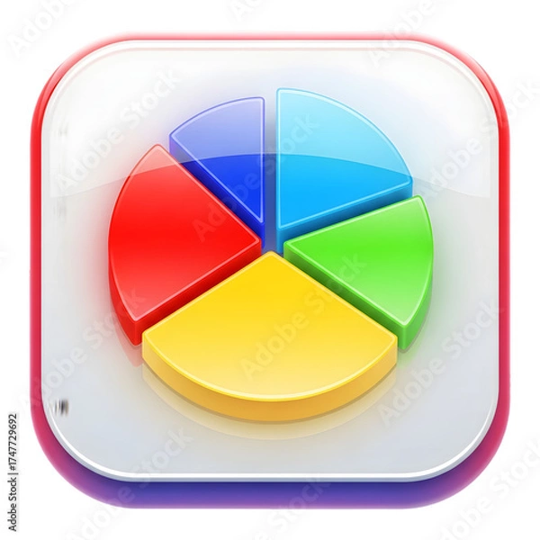 Obraz 3d internet app icon