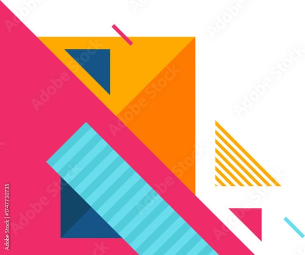 Fototapeta Colorfull Geometric Corner with Triangel