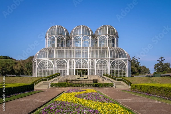 Obraz Szklarnia Ogrodu Botanicznego Curitiba - Curitiba, Parana, Brazylia