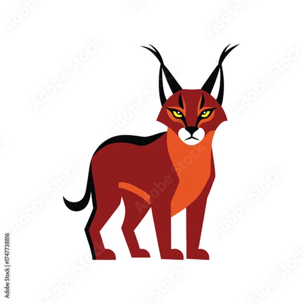 Obraz Caracal vector art