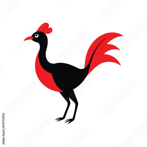 Obraz lyrebird vector art