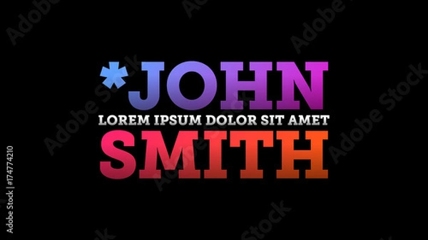 Fototapeta Oversized Type with Gradient Title