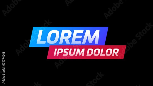 Fototapeta Red and Blue Angular Title