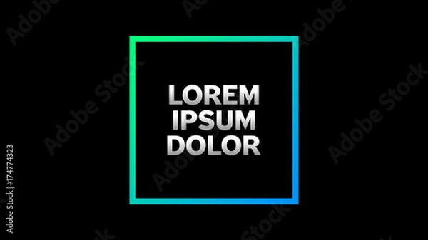 Fototapeta Green Gradient Square Frame Title