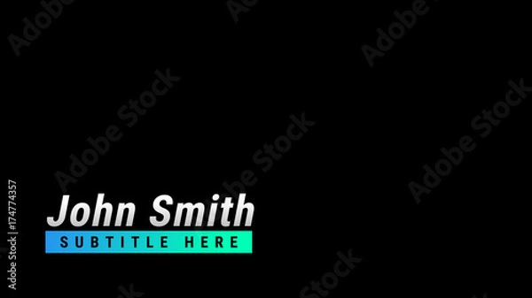 Fototapeta Sliding Gradient Frame Lower Third