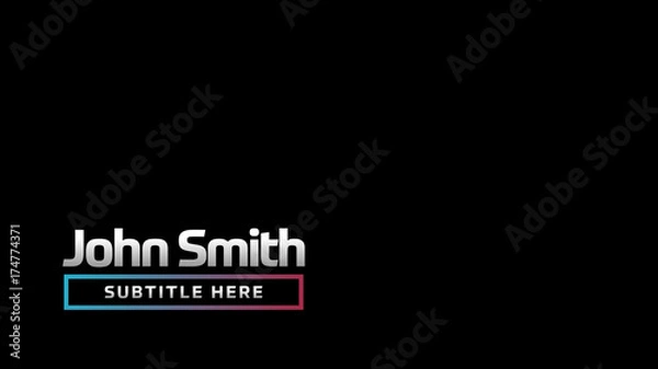 Fototapeta Flow-On Lower Third with Gradient Frame