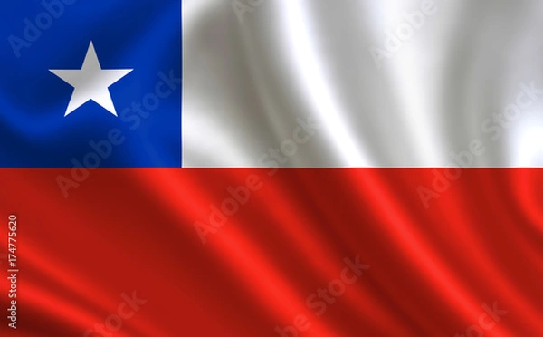 Fototapeta Flag of Chile. Part of the series. 