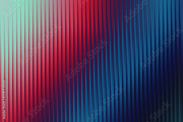 Fototapeta A vibrant abstract background featuring a blend of red, blue, and green hues with a vertical striped pattern creating a visually dynamic texture