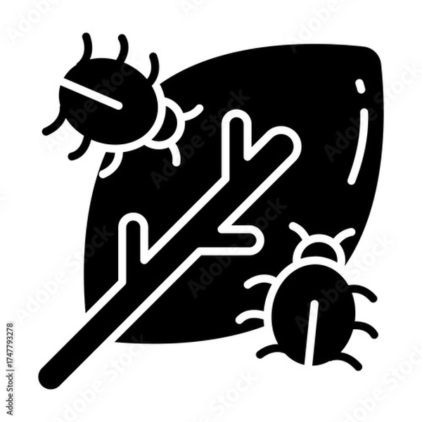 Obraz A premium download icon of leaf bug