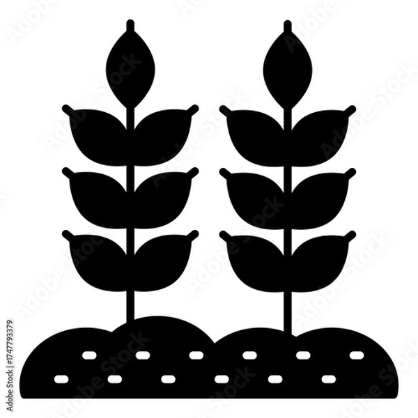 Obraz Vector design of growing plant, sprout icon 