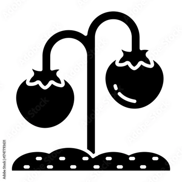 Obraz Vector design of tomato plant icon 