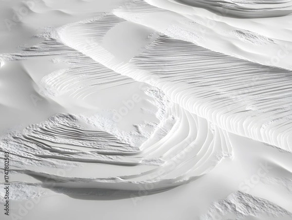 Obraz Abstract Snow Patterns Aerial View Winter Landscape