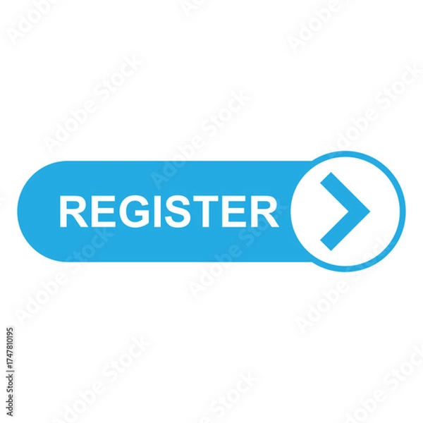 Obraz register web button icon vector
