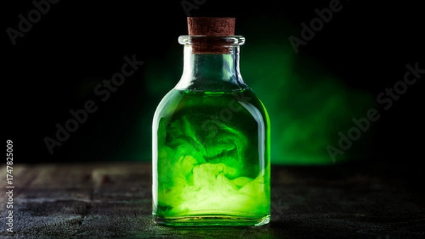 Obraz Halloween Green Potion Bottle