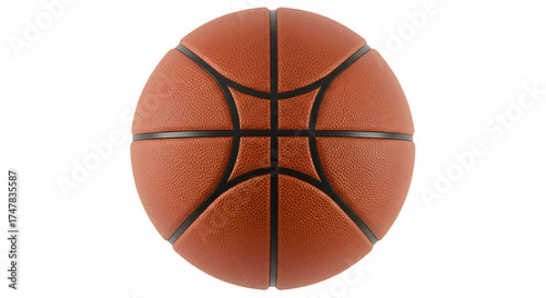 Obraz Realistic 3d basketball on transparent background