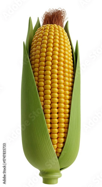 Obraz Realistic 3D Corn Isolated On Transparent Background Food