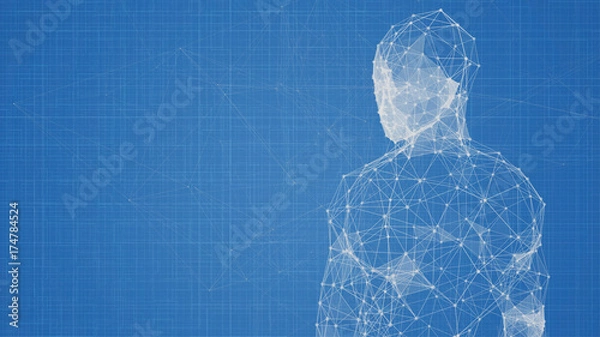 Fototapeta AI Artificial intelligence digital robotic brain deep learning computer 