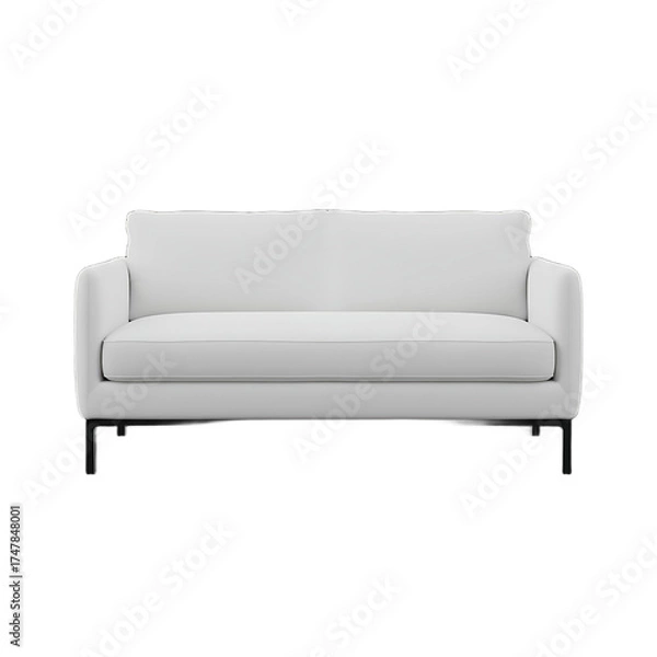 Obraz White sofa Isolated on transparent background