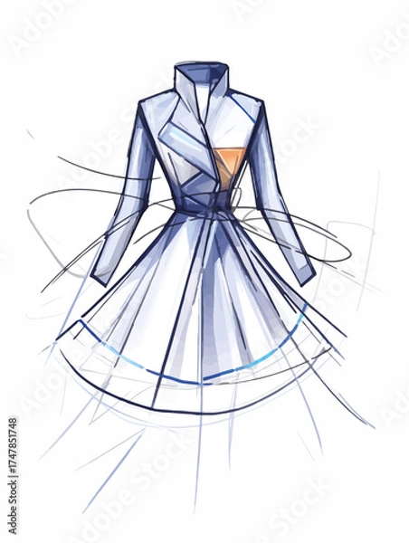 Obraz Aus der Serie: Design, Fashion und Modells, Entwürfe und Skizzen
