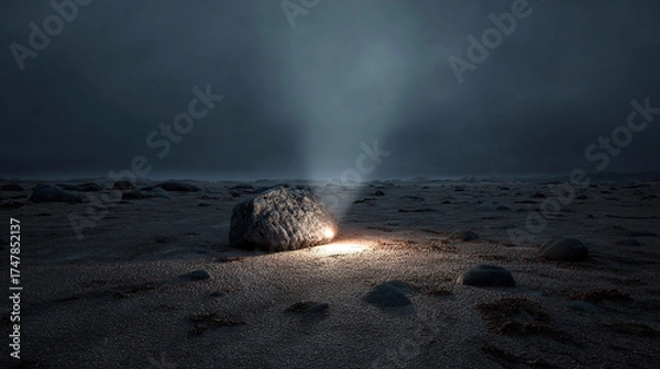 Obraz Rock Cave with Light Beam Exit