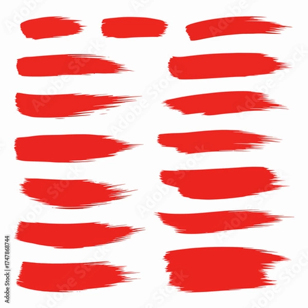 Obraz red ribbons set