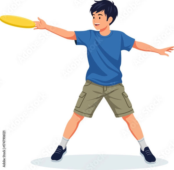 Obraz Boy playing frisbee