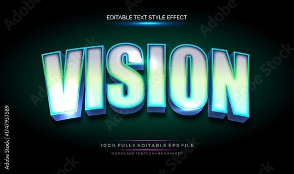 Fototapeta A vibrant, eye-catching Text Effect, text style. Editable text files vector illustration.