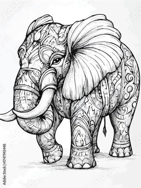Obraz Aus der Serie: Malbuch, hygge, coloring, page, arbeitsblatt, grundschule, kids, painting, malbuch, malseite, printable, mandala, katze, ferien, urlaub, abstrakt, erholung, erwachsene, doodle, 