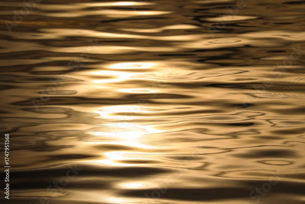 Obraz golden water reflection