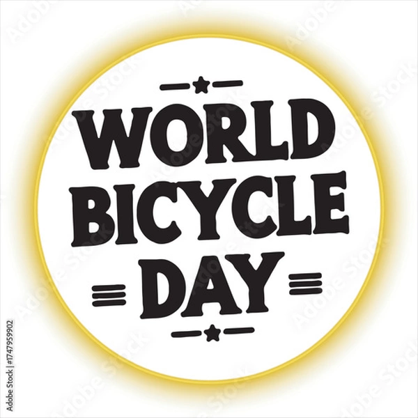 Fototapeta World Bicycle Day Typography Design,
Vintage World Bicycle Day Vector Art

