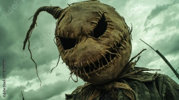 Obraz Scary scarecrow with menacing expression