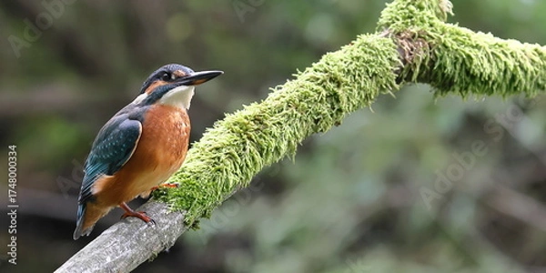 Obraz Eisvogel auf Ast