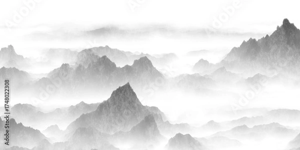 Obraz mountain landscape with clouds