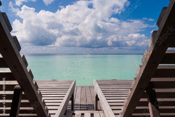 Obraz Lagon et transats