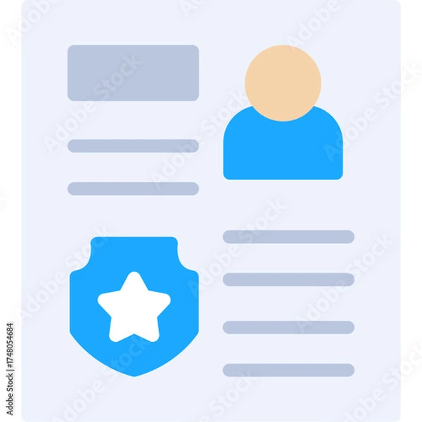 Obraz Criminal Record Icon