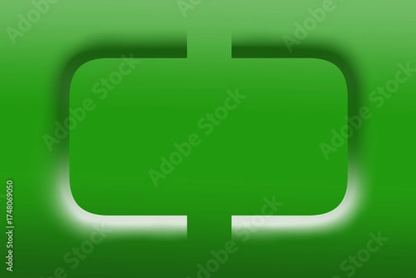 Fototapeta Green glowing gradient background header to present information etc, Green gradient header, background wallpaper for presenations 