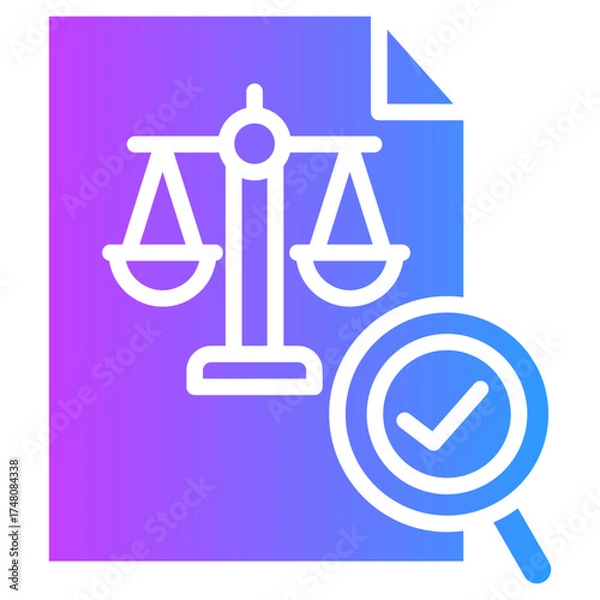 Obraz Ethical Compliance glyph gradient icon