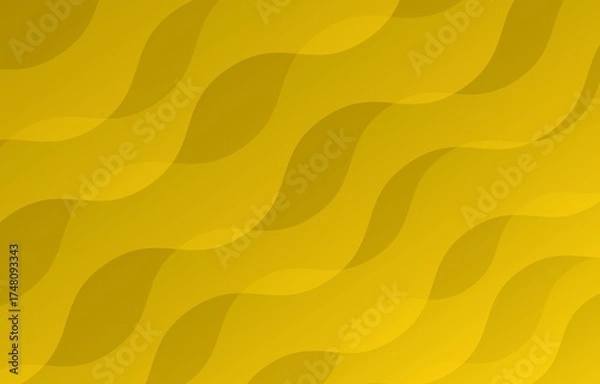 Fototapeta Yellow abstract background with smooth curved shapes and soft gradient waves