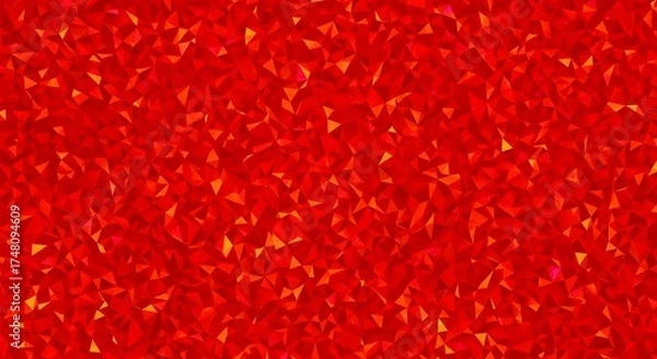 Fototapeta A vibrant tapestry of crimson triangles creates a dynamic and textured background, evoking a sense of energy and passion with its fiery hue