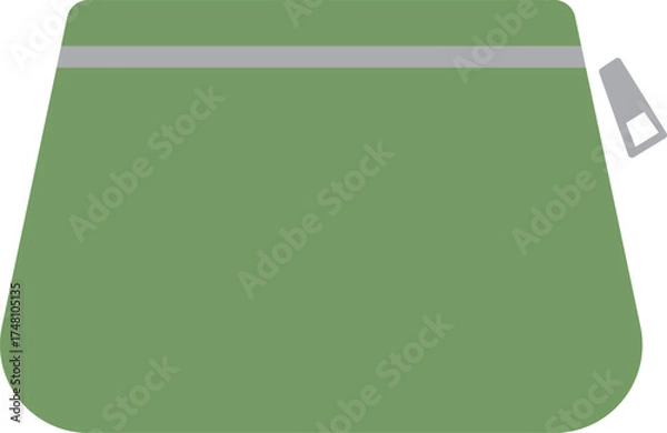 Obraz 緑色のポーチのアイコンイラスト