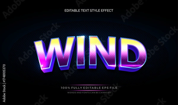 Fototapeta A vibrant, eye-catching Text Effect, text style. Editable text files vector illustration.