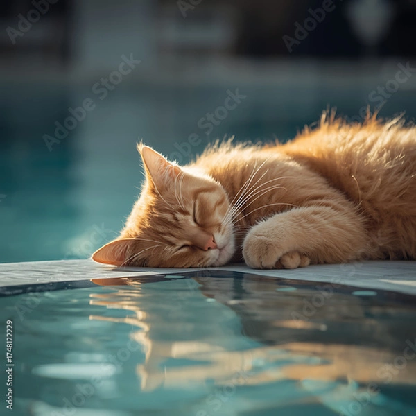 Obraz cat on the roof