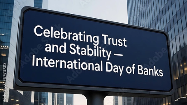 Fototapeta International Day of Banks,  Symbol of Global Trust, Stability, and Financial Progress
